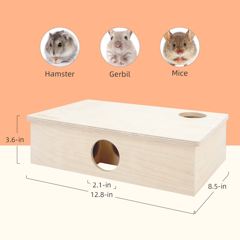 Niteangel Multi-Chamber Hamster House Maze: - Multi-Room Hideouts & Tunnel Exploring Toys for Hamster Gerbils Mice Lemmings (6-Room Small) - Image 2